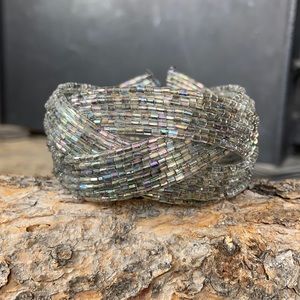 Shimmery Beaded Cuff Bracelet